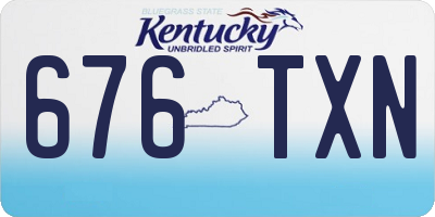 KY license plate 676TXN