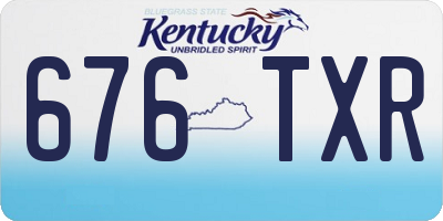 KY license plate 676TXR