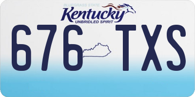 KY license plate 676TXS