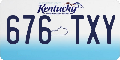 KY license plate 676TXY