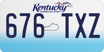KY license plate 676TXZ