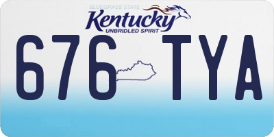 KY license plate 676TYA