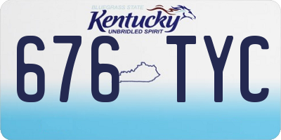 KY license plate 676TYC