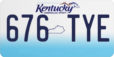KY license plate 676TYE