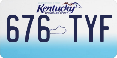 KY license plate 676TYF