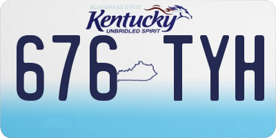 KY license plate 676TYH