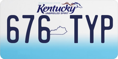 KY license plate 676TYP