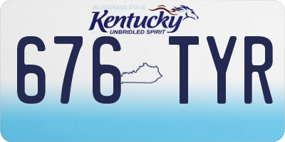 KY license plate 676TYR