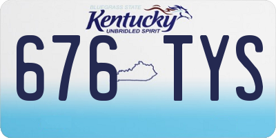 KY license plate 676TYS