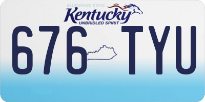 KY license plate 676TYU