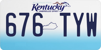 KY license plate 676TYW