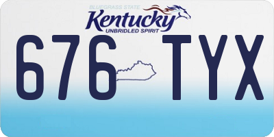 KY license plate 676TYX