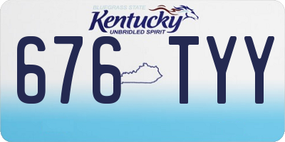 KY license plate 676TYY