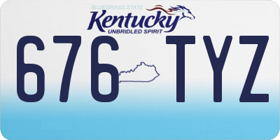 KY license plate 676TYZ