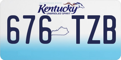 KY license plate 676TZB