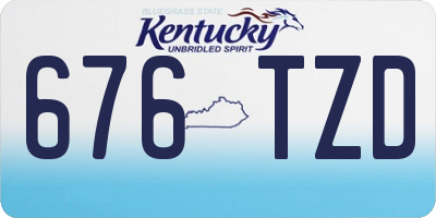 KY license plate 676TZD