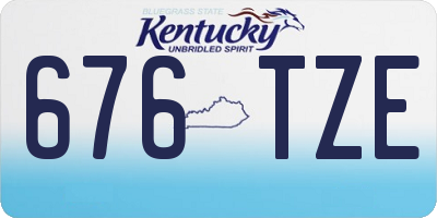 KY license plate 676TZE