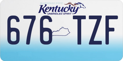 KY license plate 676TZF