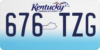KY license plate 676TZG