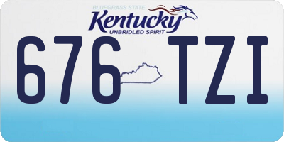 KY license plate 676TZI