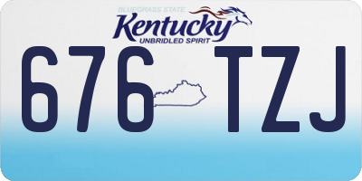 KY license plate 676TZJ