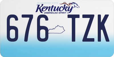 KY license plate 676TZK