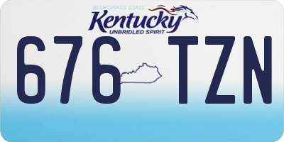 KY license plate 676TZN