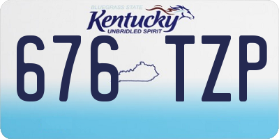 KY license plate 676TZP