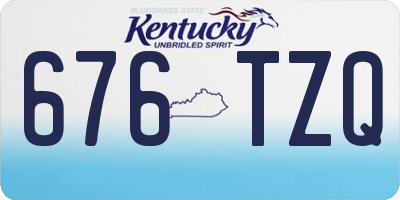 KY license plate 676TZQ