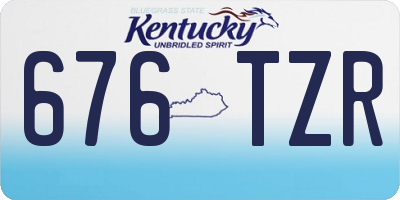 KY license plate 676TZR