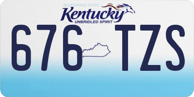 KY license plate 676TZS