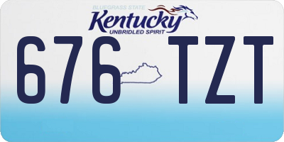 KY license plate 676TZT