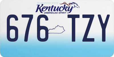 KY license plate 676TZY
