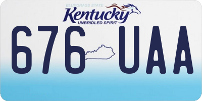 KY license plate 676UAA