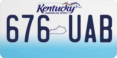 KY license plate 676UAB