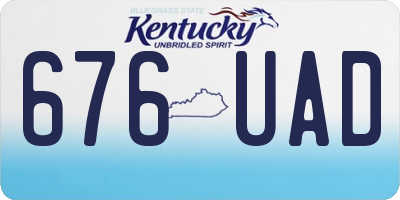KY license plate 676UAD