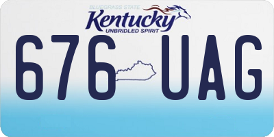 KY license plate 676UAG