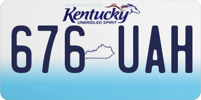KY license plate 676UAH