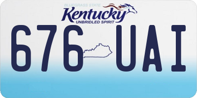 KY license plate 676UAI