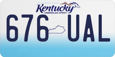 KY license plate 676UAL