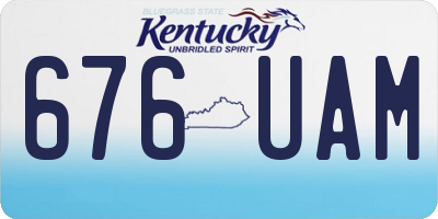 KY license plate 676UAM