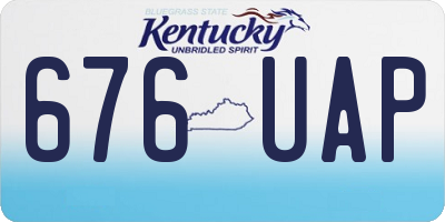 KY license plate 676UAP