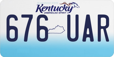 KY license plate 676UAR