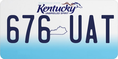 KY license plate 676UAT