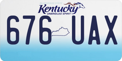 KY license plate 676UAX
