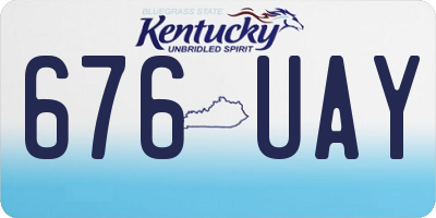 KY license plate 676UAY