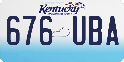 KY license plate 676UBA