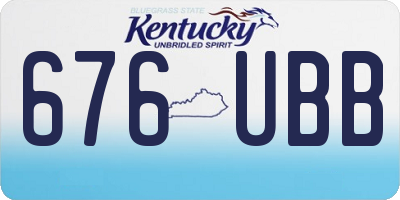 KY license plate 676UBB