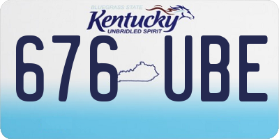 KY license plate 676UBE