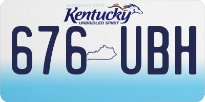 KY license plate 676UBH